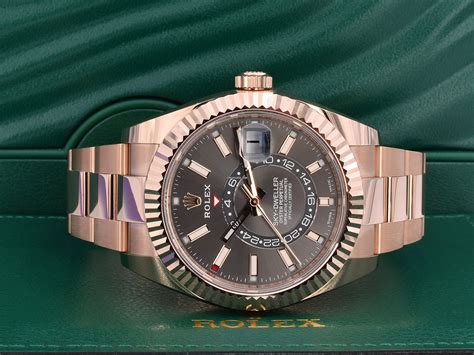 rolex skydweller rose gold rhodium dial|rolex sky dweller price.